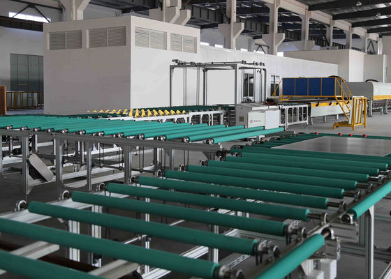Cina Transfer dan Turning Glass Transport Table Line Antara Kaca Grinding Machine Dan Tungku pemasok